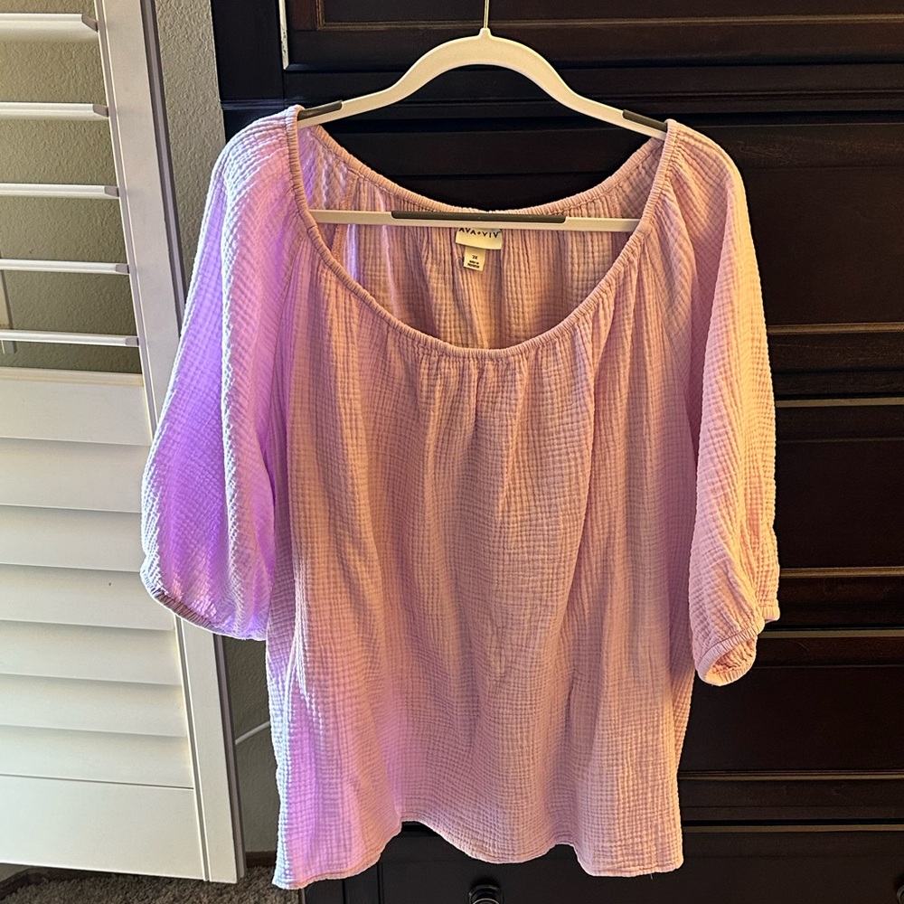 Ava and Viv 3x top -  light purple